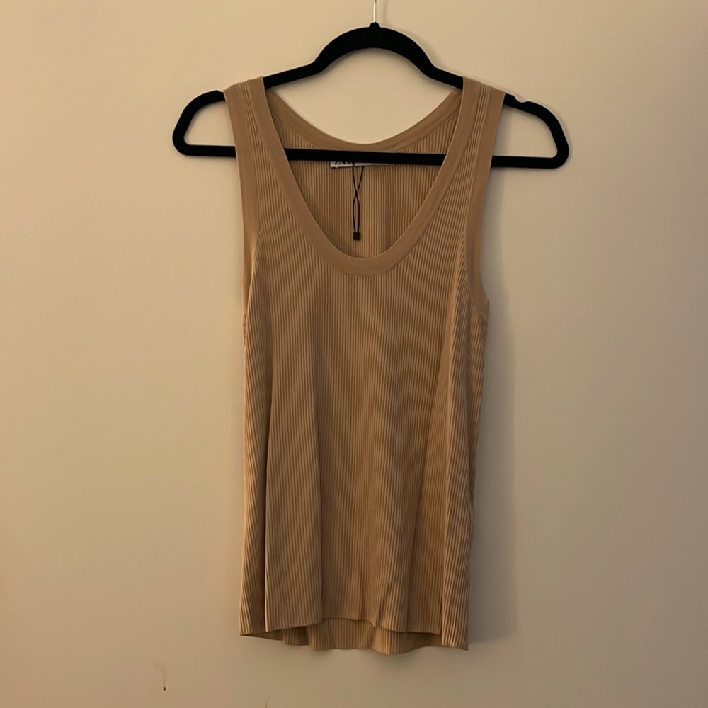 Zara tan tank top size large